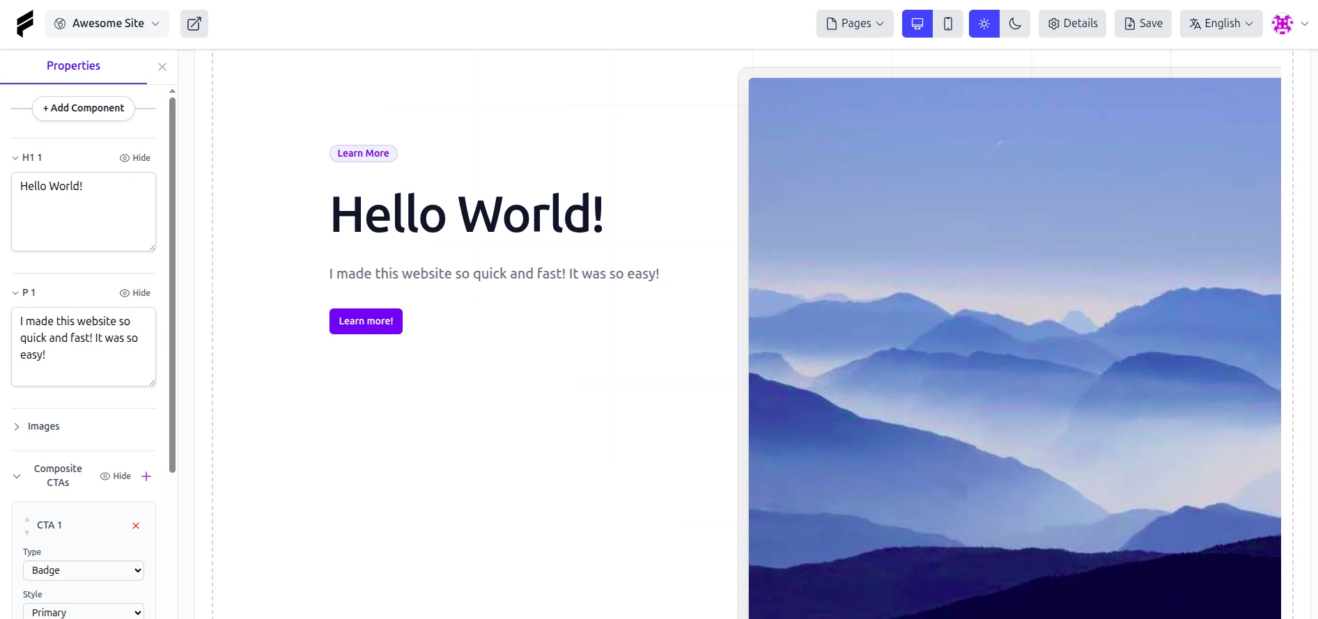 FamousTitle editor interface